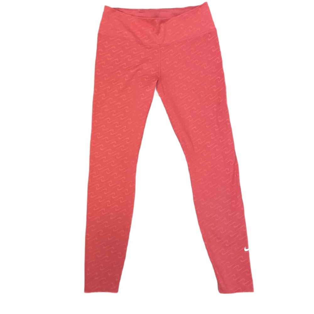 Nike Dry Fit Wave Leggings In Coral
Size M